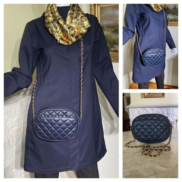 Laura Scott Quilted Faux Leather Chain Strap Cross Body Bag - Picture 1 of 14